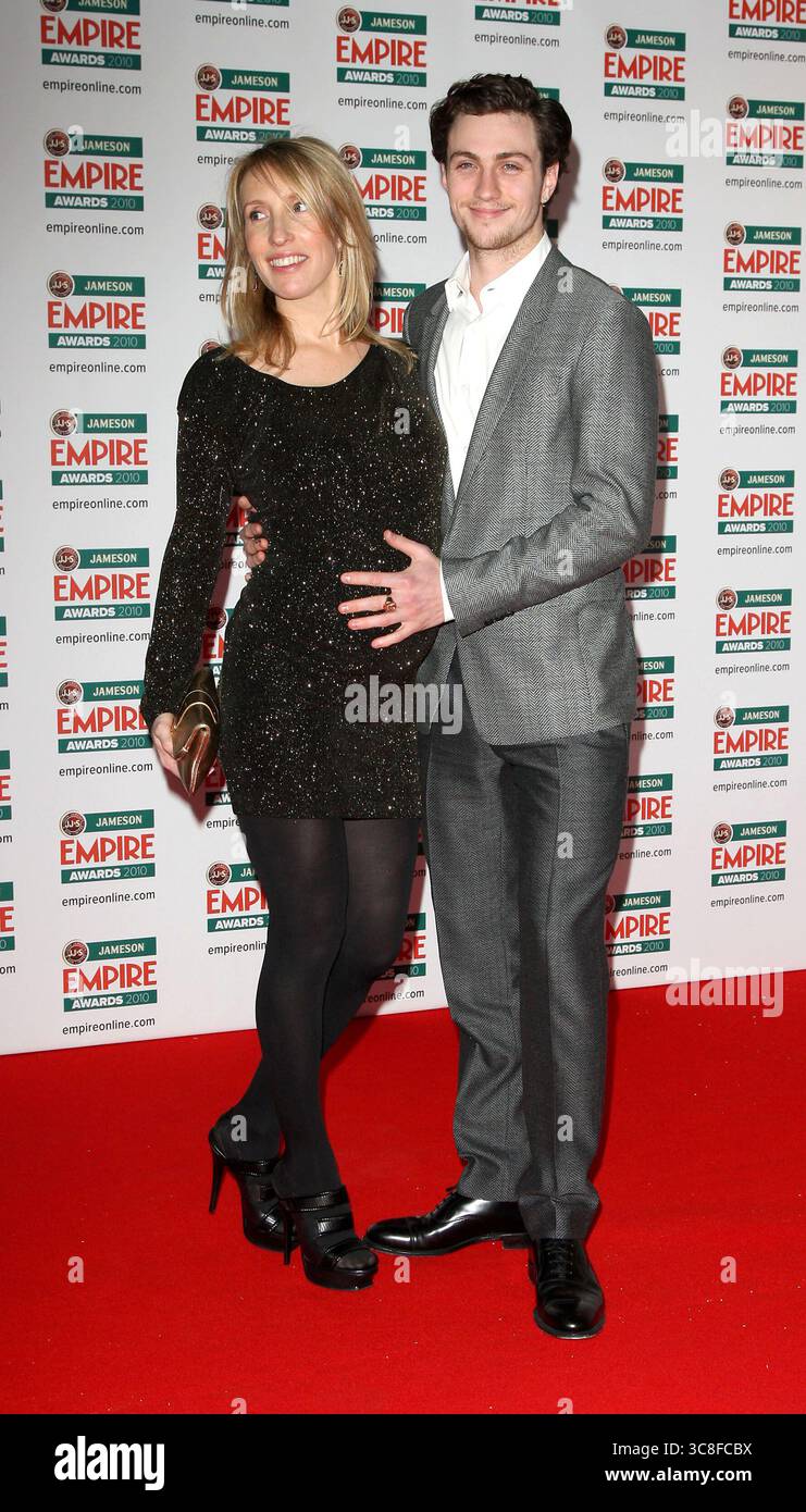 Sam Taylor-Wood e Aaron Johnson ai Jameson Empire Film Awards di Londra - 28 marzo 2010 Foto Stock