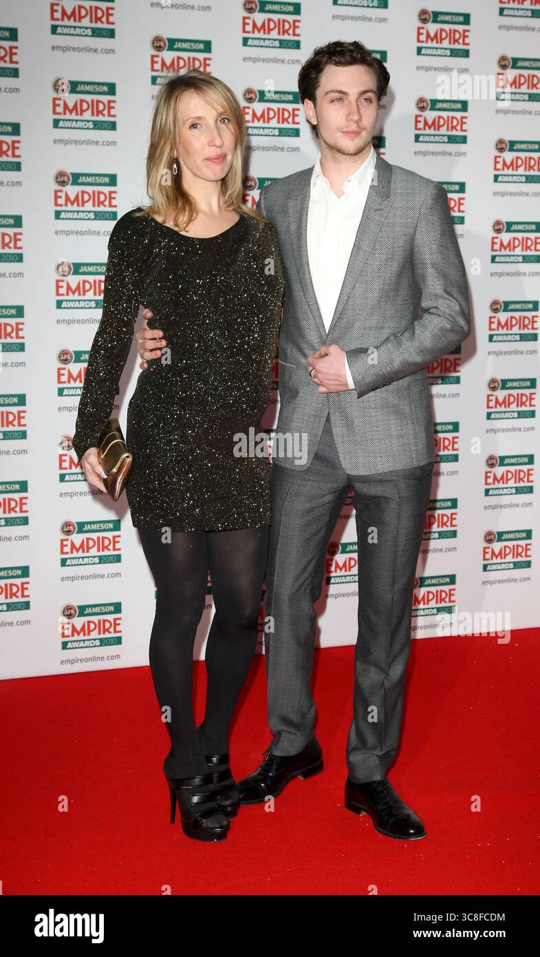 Sam Taylor-Wood e Aaron Johnson ai Jameson Empire Film Awards di Londra - 28 marzo 2010 Foto Stock