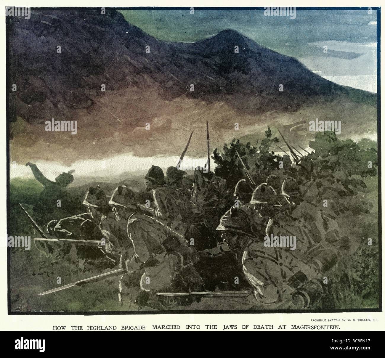 Storia militare, seconda guerra boera, Highland Brigade nella battaglia di Magersfontein Foto Stock