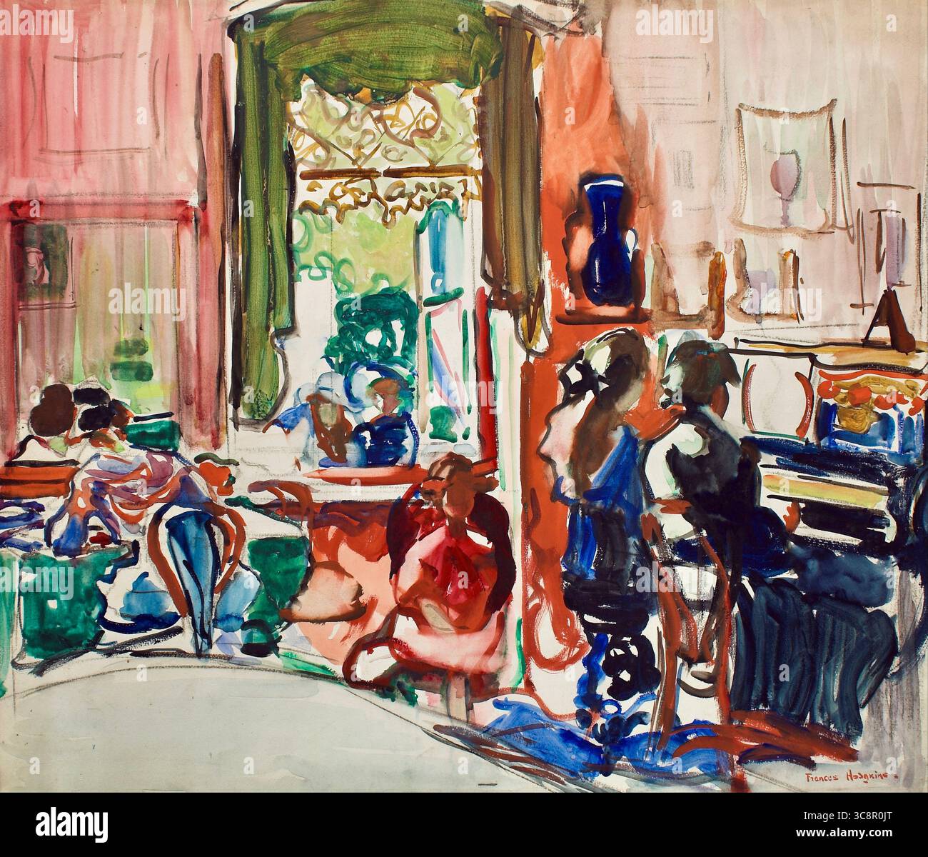 Frances Hodgkins - lezione di pianoforte - c1909 Foto Stock