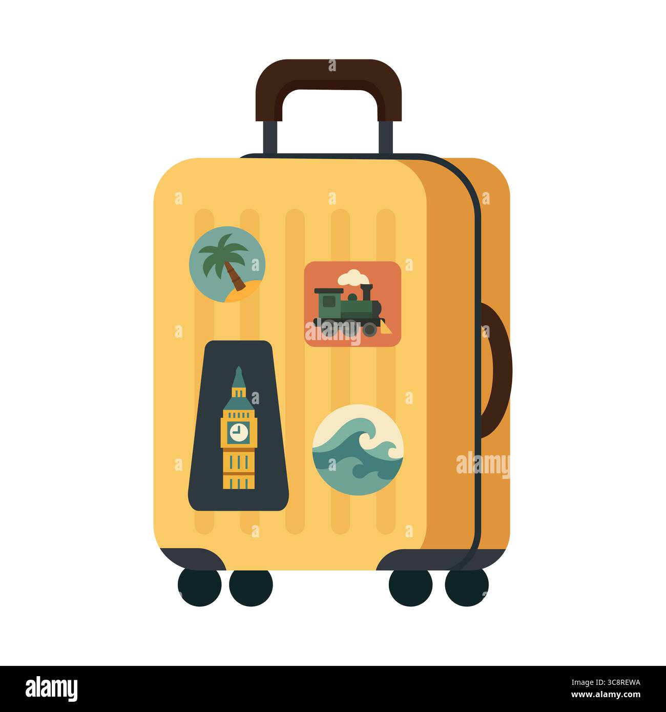 ID valigia da viaggio colorata e divertente etichetta bagaglio