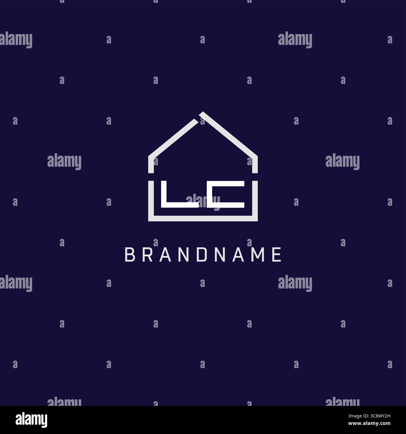 Lettera iniziale LC Roof Real estate logo design Ideas grafica vettoriale Illustrazione Vettoriale