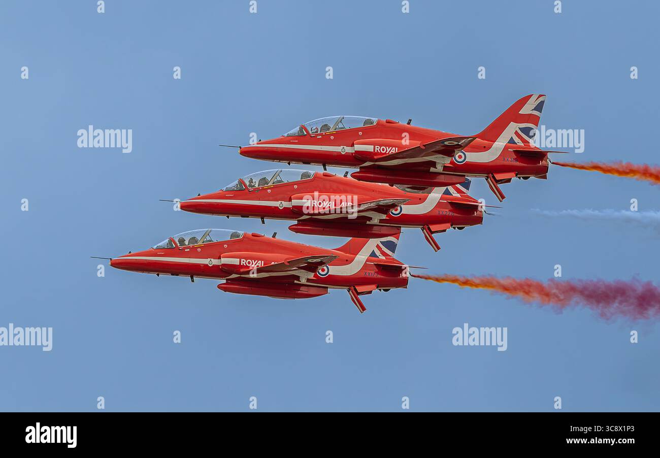 Le frecce rosse, Royal Air Force Aerobatic Team Foto Stock