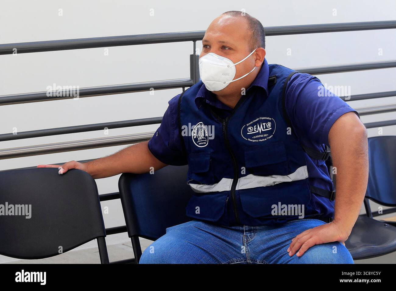 12 febbraio 2021: 12/02/2021 San Isidro de Heredia. Dr. Mario Ruiz Cubillo, gerente mÃÂ©dico de la CCSS, conversÃÂ³ con la Teja acerca de su experiencia durante el aÃÂ±o de pandemia. Foto: Rafael Pacheco (immagine di credito: © Rafael Pacheco Granados/la Nacion via ZUMA Press) Foto Stock