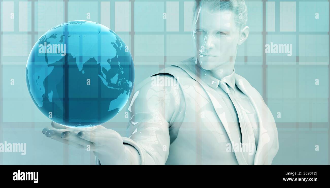 Global Marketing di soluzioni tecnologiche di rete della piattaforma tecnica Foto Stock