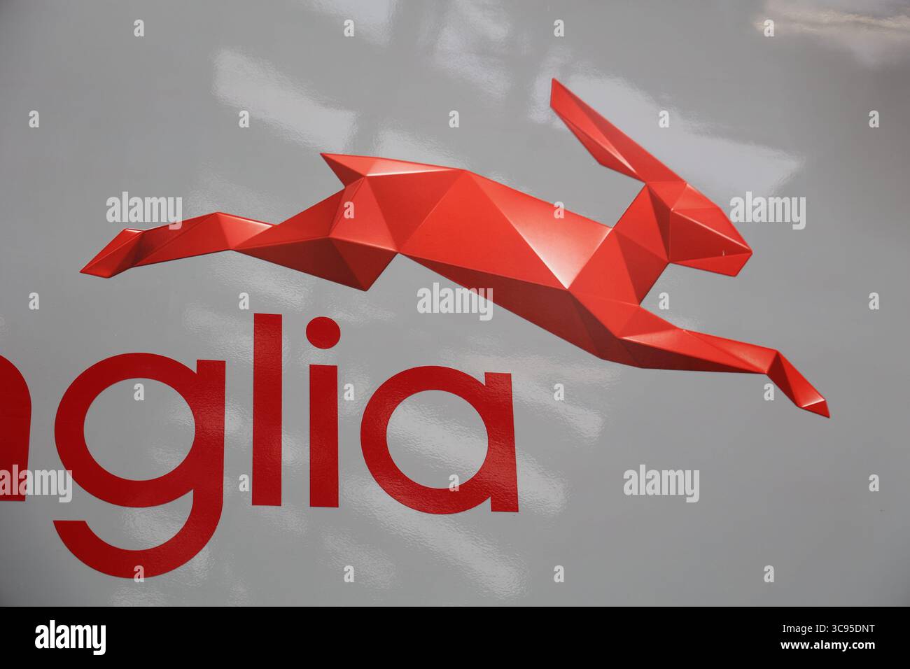 Logo del design della lepre del treno di Great Anglia Foto Stock