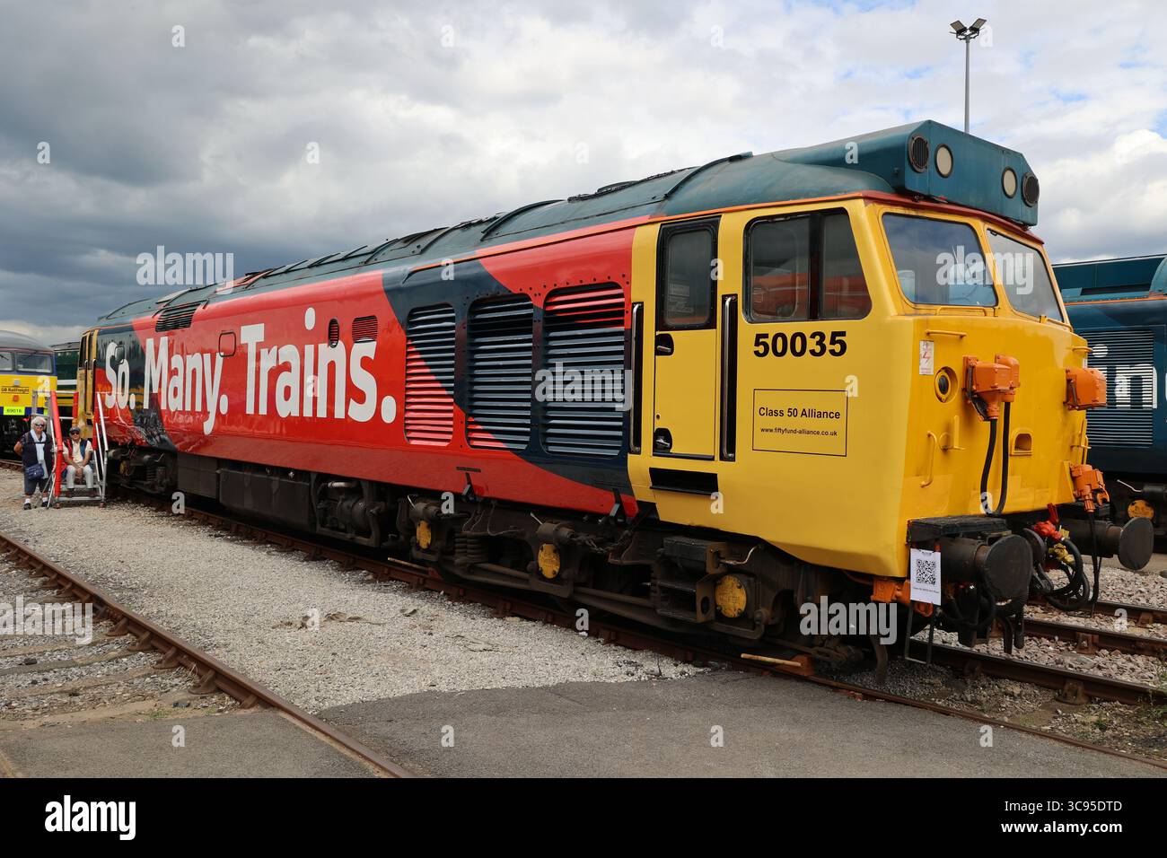 Il più grande raduno ad Alstom, Derby Litchurch Lane, dal 1 al 3 agosto 2025, che celebra 200 anni di viaggio ferroviario Foto Stock