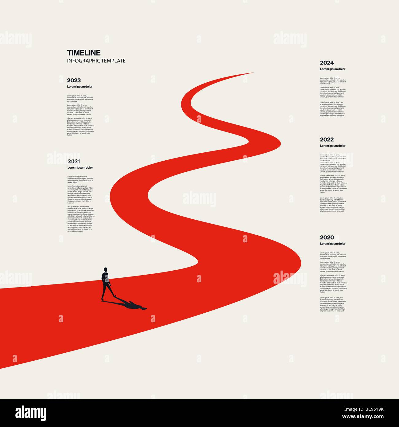 Modello infografico verticale sulla cronologia delle attività con illustrazione minima. Vettore modificabile Eps10. Illustrazione Vettoriale