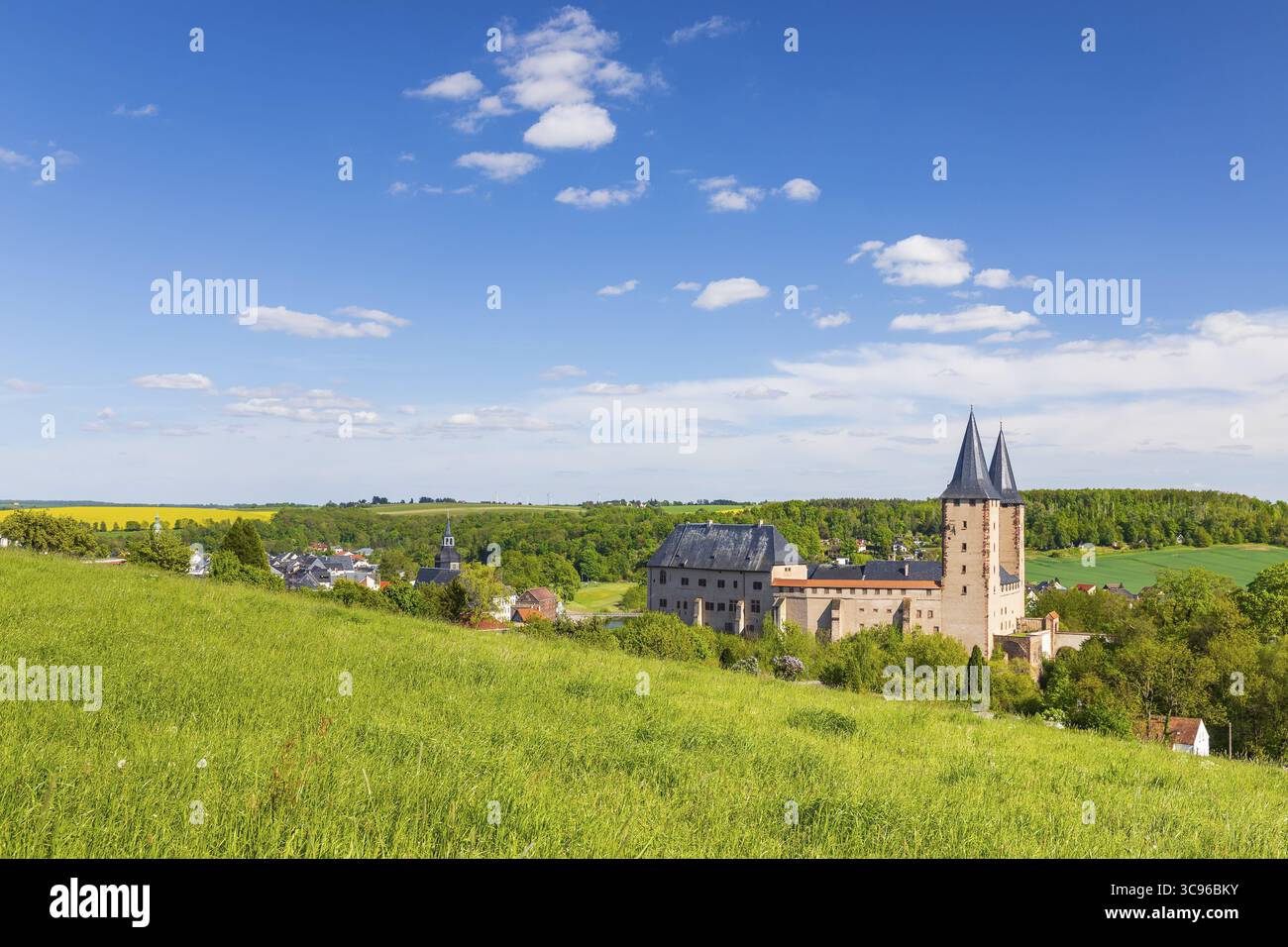 Castello di Rochlitz, Sassonia, Germania Foto Stock