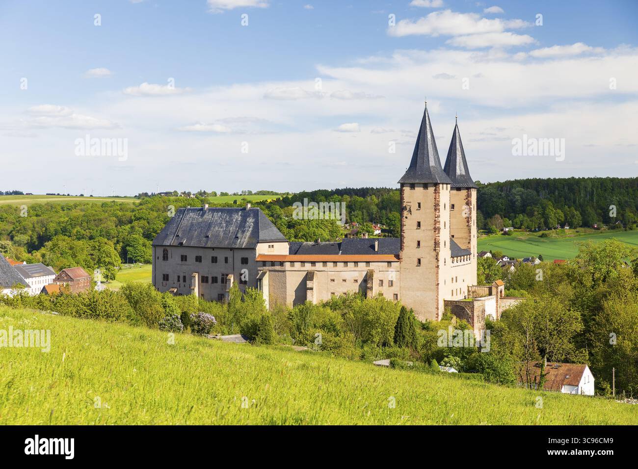 Castello di Rochlitz, Sassonia, Germania Foto Stock