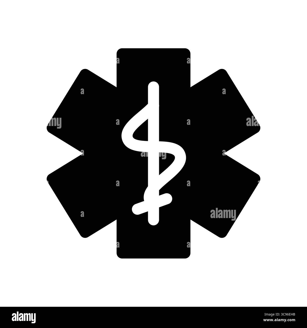 Uno straordinario simbolo medico nero con un simbolo del dollaro, che rappresenta l'intersezione tra assistenza sanitaria e sostegno finanziario. Ideale per discutere di guarigione Illustrazione Vettoriale