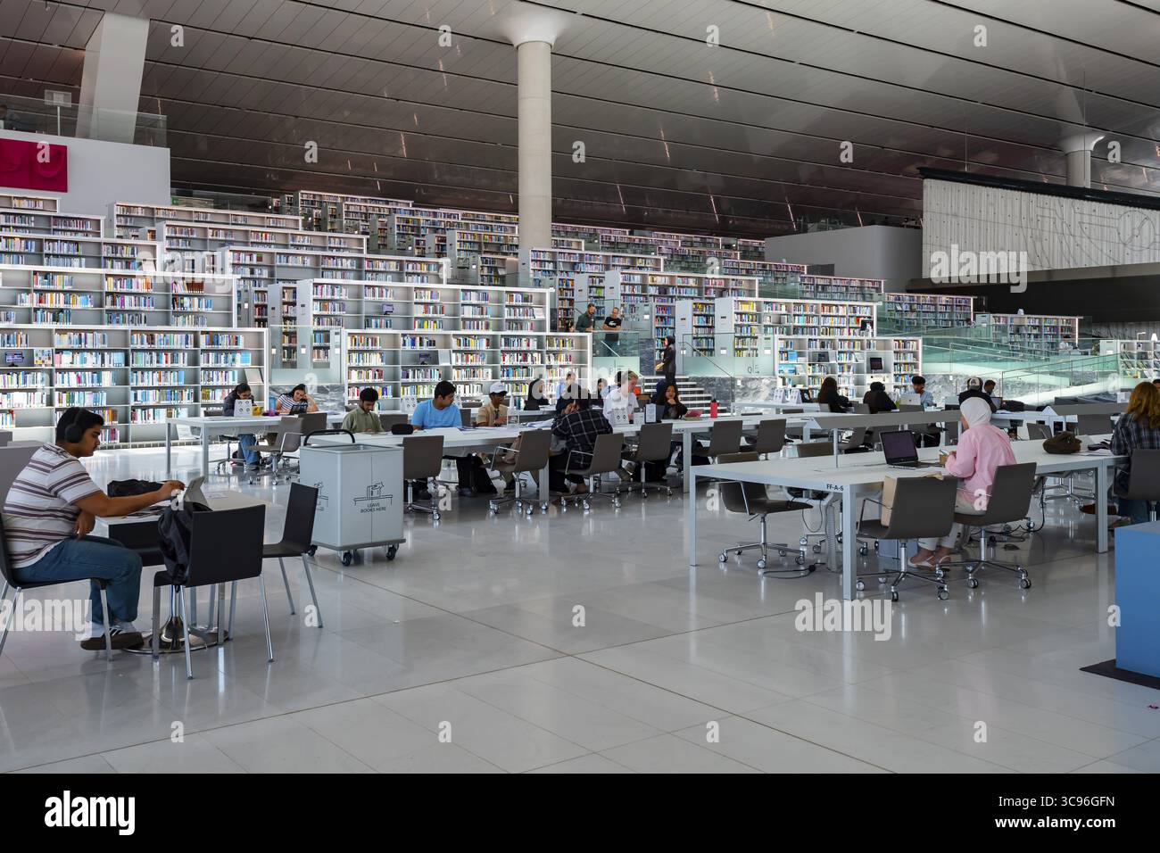 National Library, Doha Qatar, Orient, Medio Oriente Foto Stock