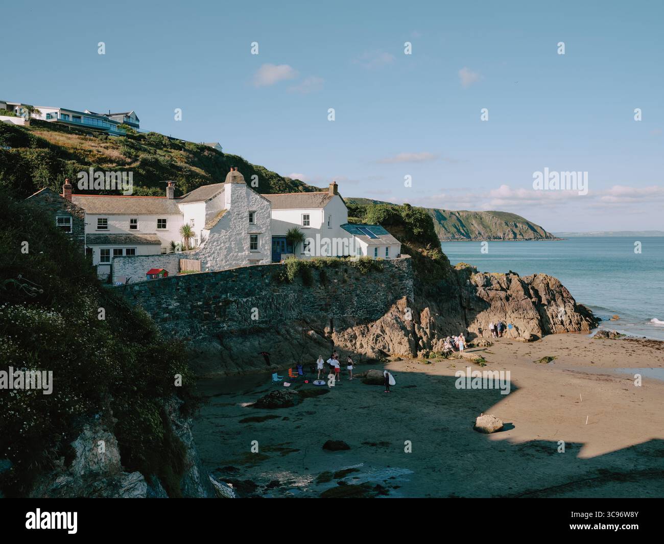 Porto e spiaggia di Gorran Haven in Cornovaglia Inghilterra Regno Unito Foto Stock