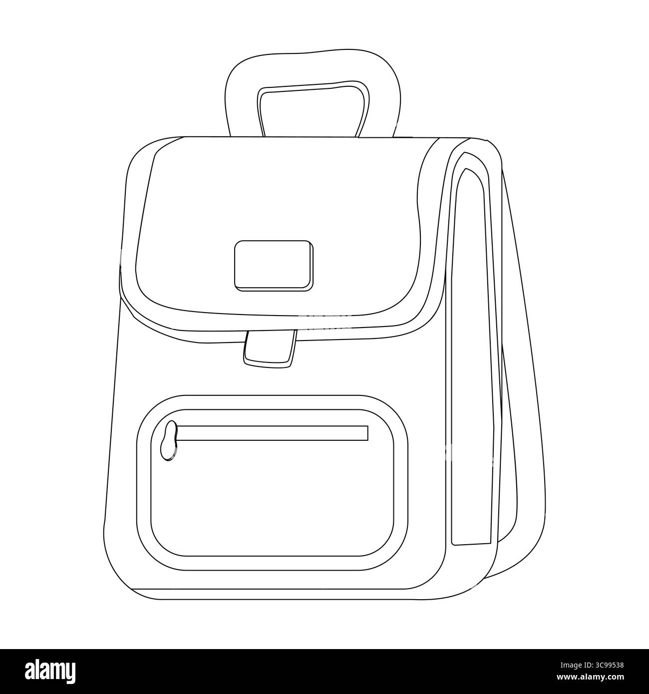 Design di zaini per studenti e viaggiatori Illustrazione Vettoriale