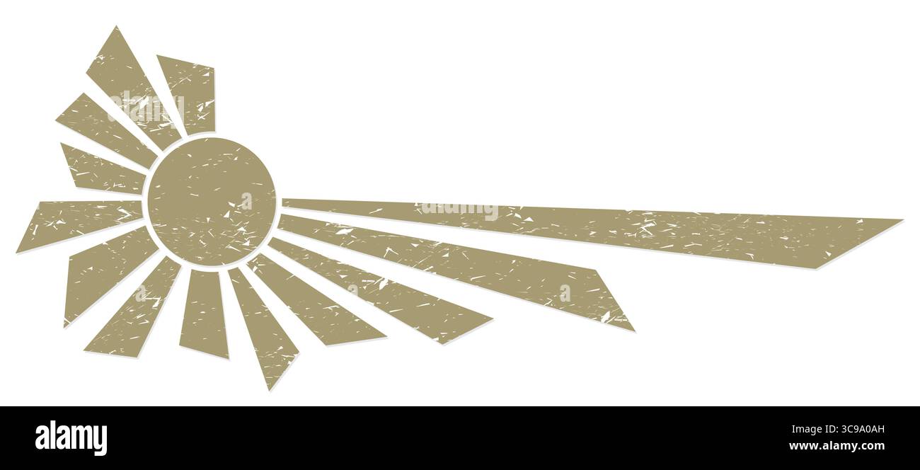 Il simbolo del sole luminoso. Illustrazione Vettoriale