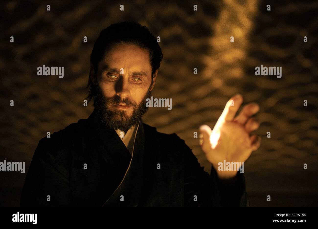 Blade Runner 2049 è un film di fantascienza neo-noir del 2017 diretto da Denis Villeneuve, tratto da una sceneggiatura di Hampton Fancher e Michael Green, basato su una storia di Fancher. Sequel di Blade Runner (1982), il film vede protagonisti Ryan Gosling e Harrison Ford, con Ana de Armas, Sylvia Hoeks, Robin Wright, Mackenzie Davis, Dave Bautista, e Jared Leto nei ruoli di supporto. Ford e Edward James Olmos riprendono i loro ruoli dal film precedente, rispettivamente come Rick Deckard e Gaff. Foto Stock