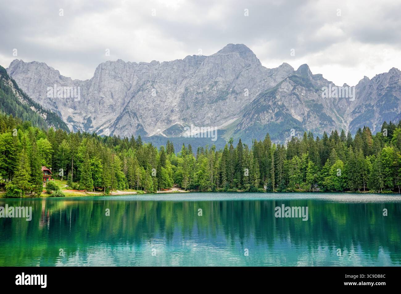 Lago di Fusine inferiore, Italia Foto Stock