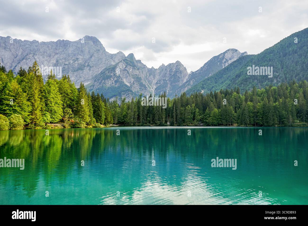 Lago di Fusine inferiore, Italia Foto Stock