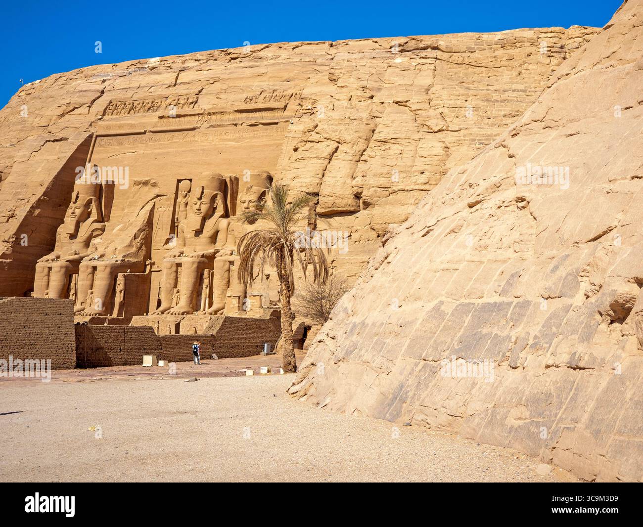 Il grande Tempio di Ramsete II ad Abu Simbel Foto Stock