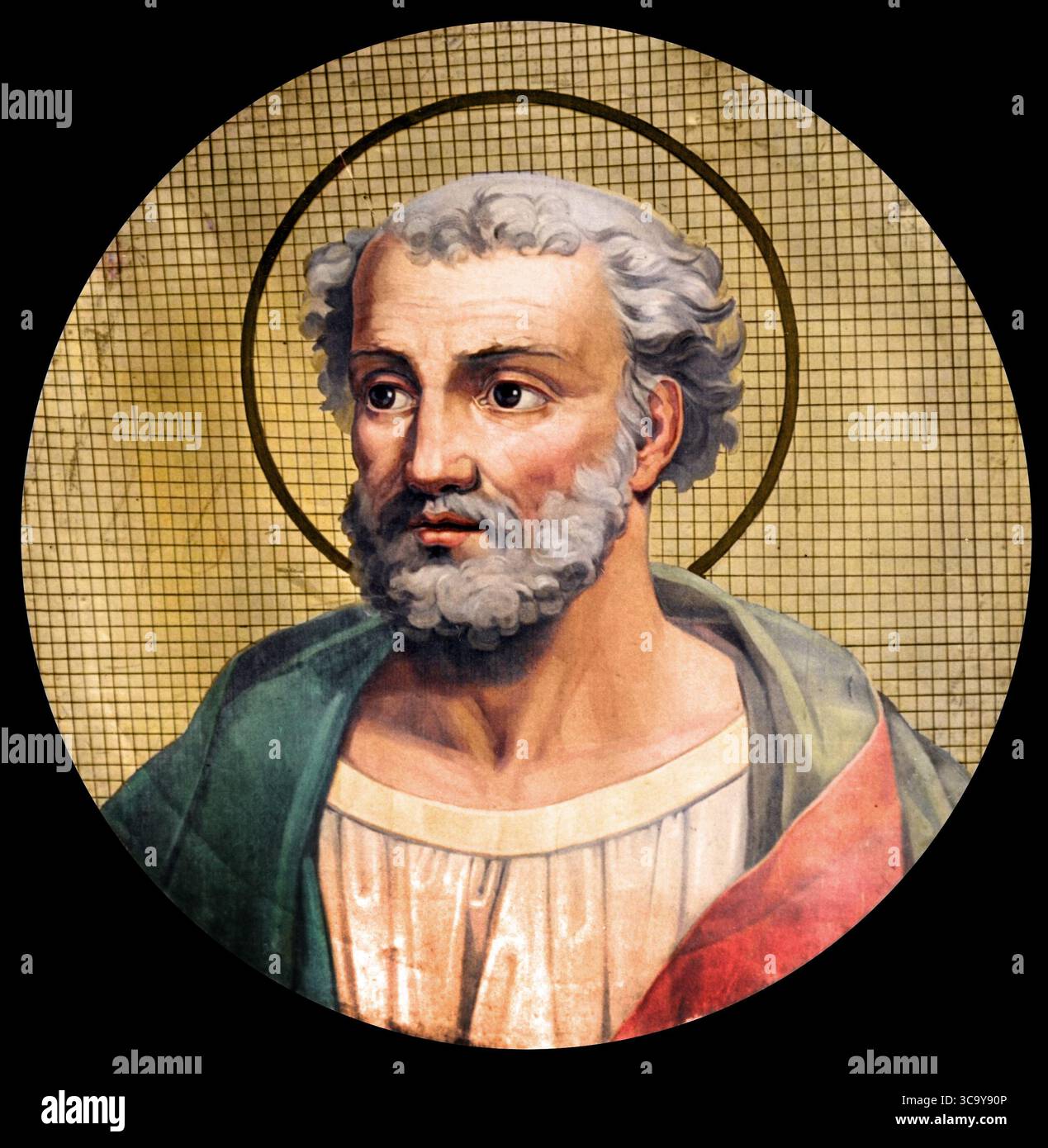 Ritratto di Papa Sisto III (San Sisto III) - Sisto III (Sisto, Sisto ou Xystus) (432-440) - d'apres une mosaico Foto Stock