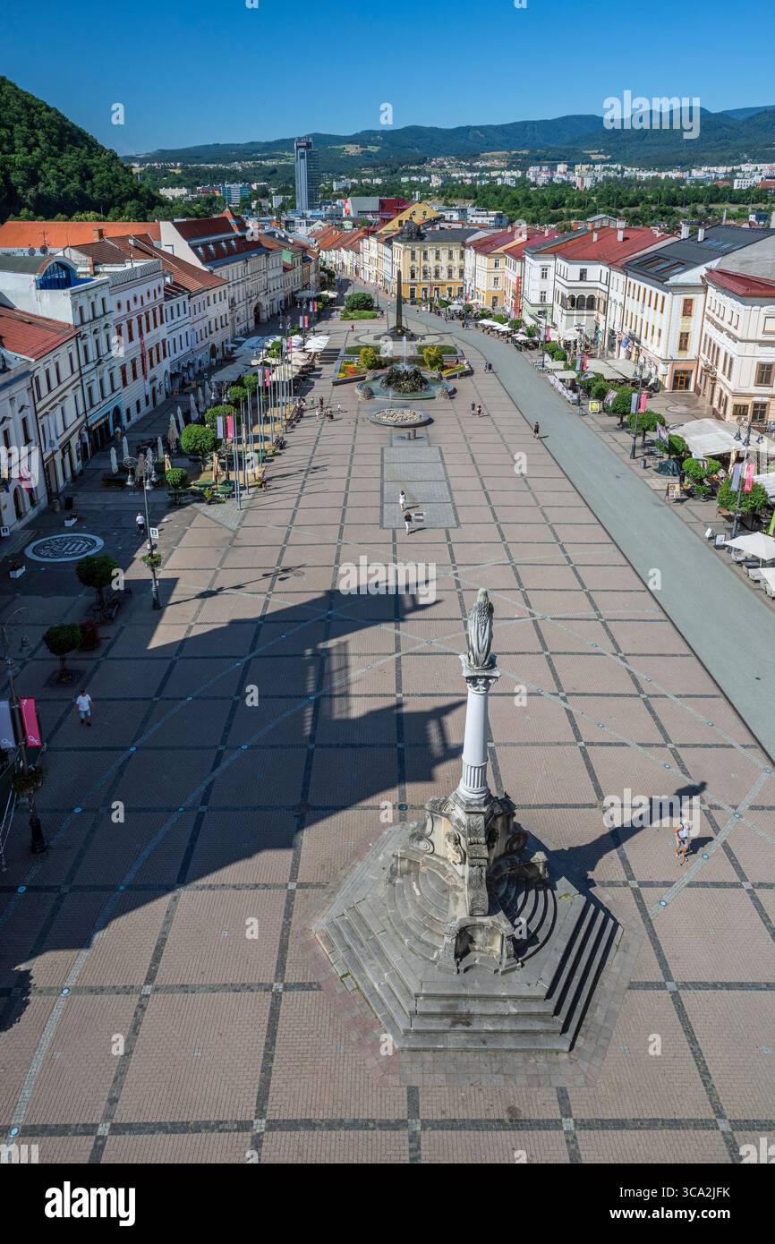Piazza nazionale della rivolta slovacca (SNP), Banska Bystrica, Slovacchia Foto Stock