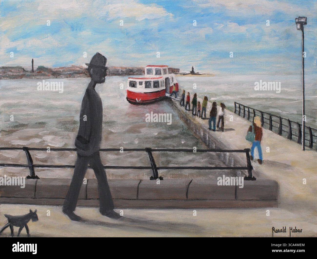 LS Lowry Statue Knott End Foto Stock