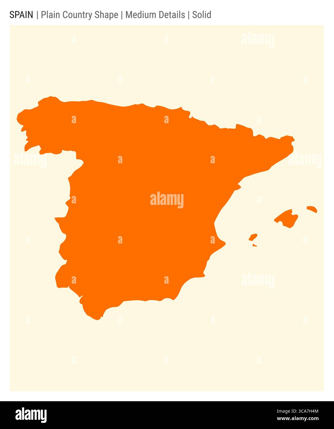 Mappa della Spagna. Dettagli supporto. Stile solido. Forma della Spagna. Illustrazione vettoriale. Illustrazione Vettoriale