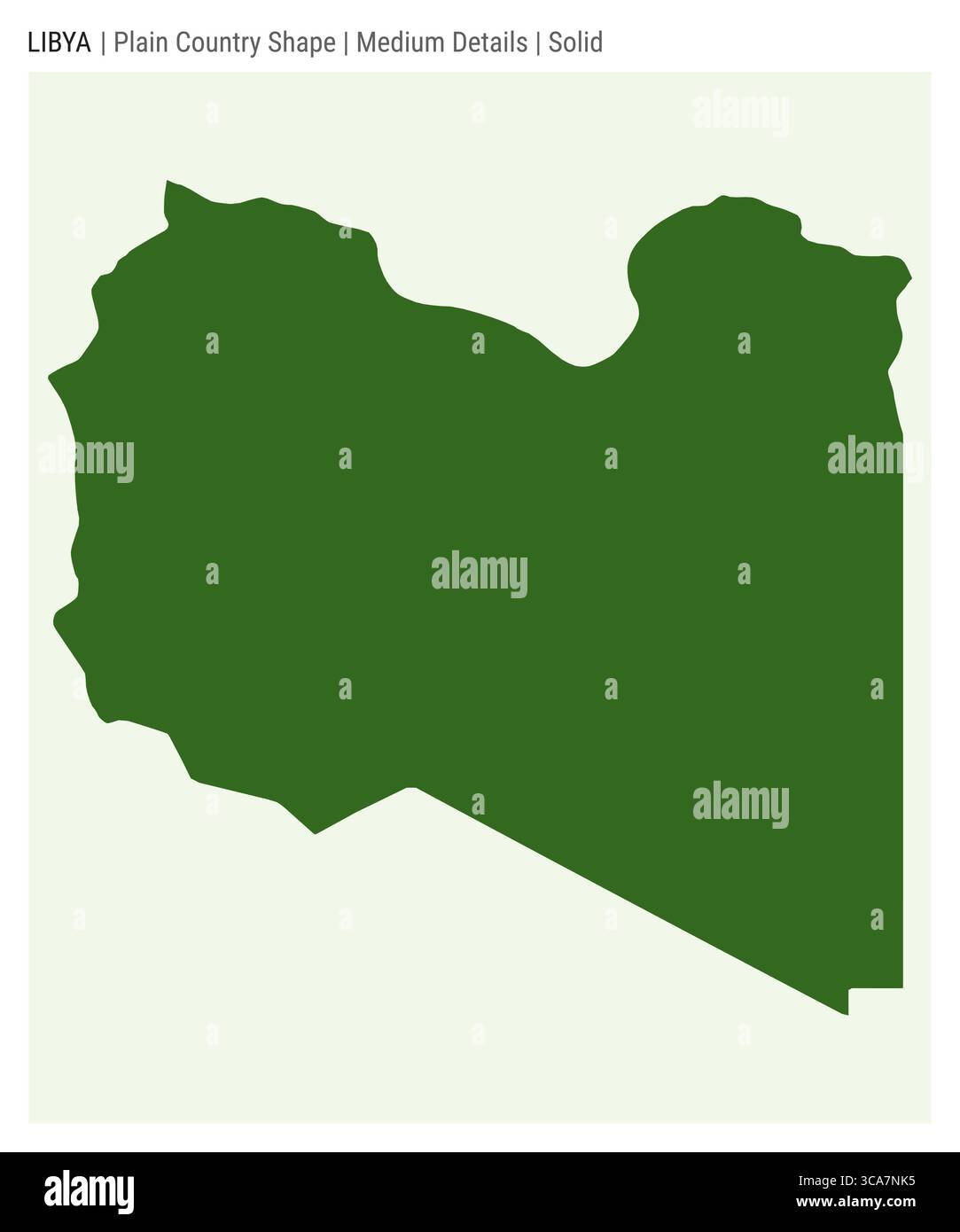 Mappa della Libia. Dettagli medi. Stile solido. Forma della Libia. Illustrazione vettoriale. Illustrazione Vettoriale
