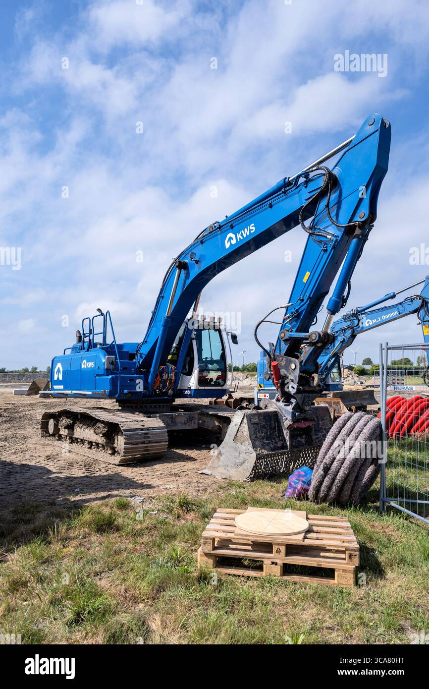 Escavatore KWS in cantiere Foto Stock