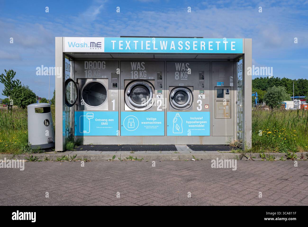 WASH.ME Launderette a Serooskerke, Paesi Bassi Foto Stock