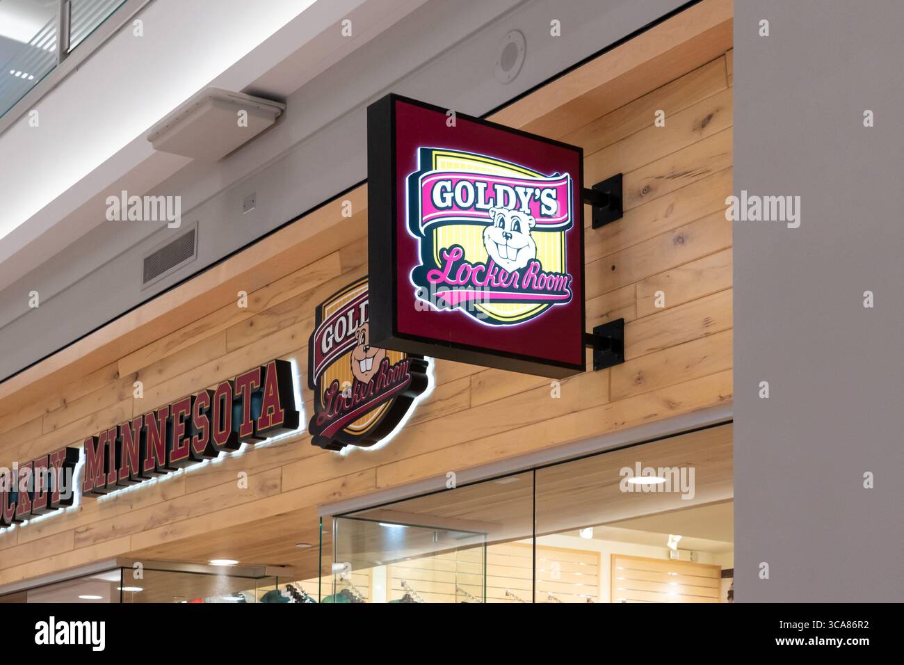 Negozio Goldy's Locker Room a Mall of America, Bloomington, Minnesota, Stati Uniti, il 5 maggio, 2023 Foto Stock