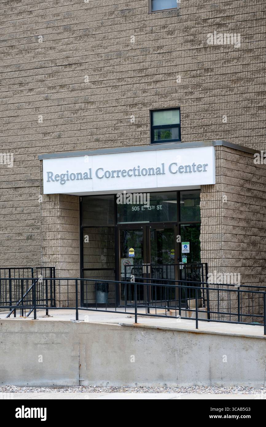 Kansas City, Missouri. L'ingresso al Centro Correttuale regionale che fornisce alloggi sicuri e servizi di riabilitazione per gli individui invo Foto Stock