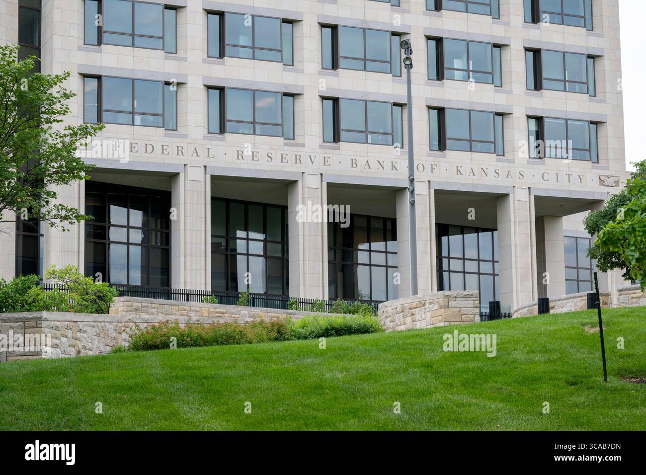 Kansas City, Missouri. Vista frontale della Federal Reserve Bank Foto Stock