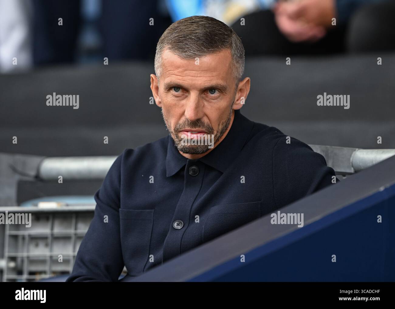 Joie Stadium, Manchester, Inghilterra, 5 agosto 2025. L'ex calciatore Gary o'Neil assiste al "City Are Back Open Training Event" della sessione di allenamento del Manchester City Open al Joie Stadium. (Immagine di credito: ©Cody Froggatt/Alamy Live News) Foto Stock Joie Stadium, Manchester, Inghilterra, 5 agosto 2025. L'ex calciatore Gary o'Neil assiste al "City Are Back Open Training Event" della sessione di allenamento del Manchester City Open al Joie Stadium. (Immagine di credito: ©Cody Froggatt/Alamy Live News) Foto Stock