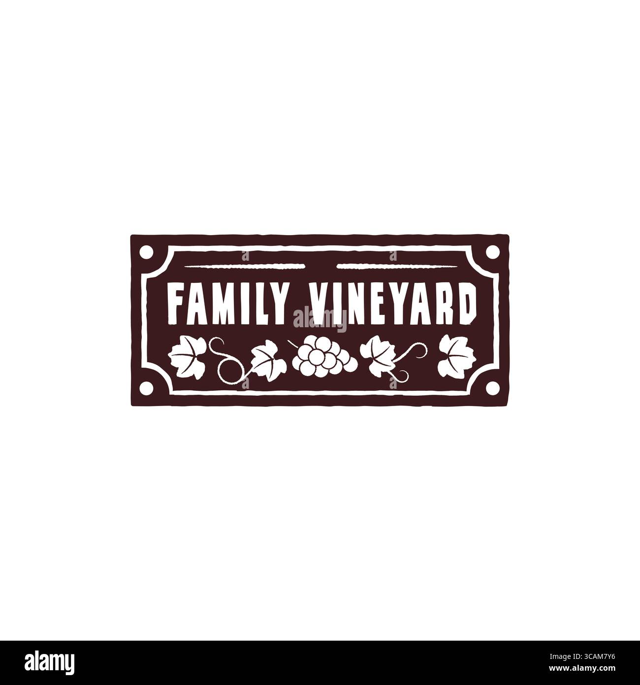 Logo Family Vineyard Illustrazione Vettoriale