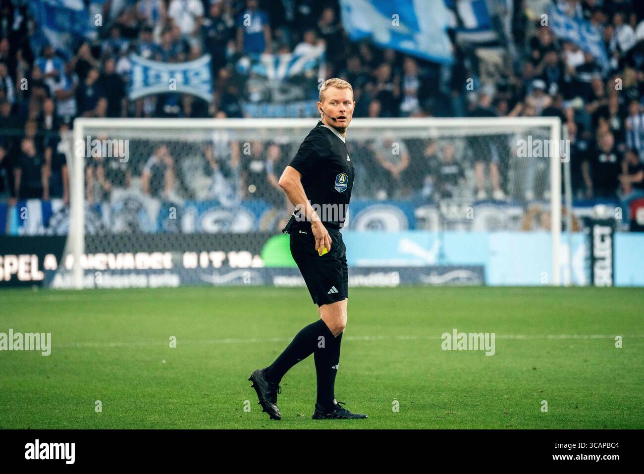 3 settembre 2023, MalmÃ, null, Svezia: Malmoe, Svezia. 3 settembre 2023. L'arbitro Fredrik Klitte visto durante l'Allsvenskan match tra Malmoe FF e IFK Gothenburg all'Eleda Stadion di Malmoe. (Immagine di credito: © Gonzales Photo/Gonzales Photo tramite ZUMA Press) Foto Stock