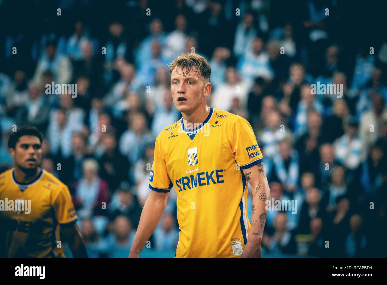 3 settembre 2023, MalmÃ, null, Svezia: Malmoe, Svezia. 3 settembre 2023. Sebastian Hausner (15) di Gothenburg visto durante l'Allsvenskan match tra Malmoe FF e IFK Gothenburg all'Eleda Stadion di Malmoe. (Immagine di credito: © Gonzales Photo/Gonzales Photo tramite ZUMA Press) Foto Stock