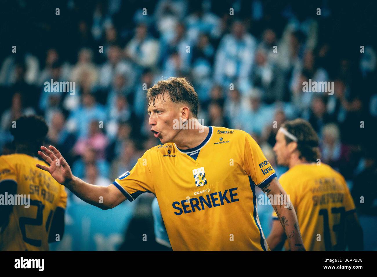 3 settembre 2023, MalmÃ, null, Svezia: Malmoe, Svezia. 3 settembre 2023. Sebastian Hausner (15) di Gothenburg visto durante l'Allsvenskan match tra Malmoe FF e IFK Gothenburg all'Eleda Stadion di Malmoe. (Immagine di credito: © Gonzales Photo/Gonzales Photo tramite ZUMA Press) Foto Stock