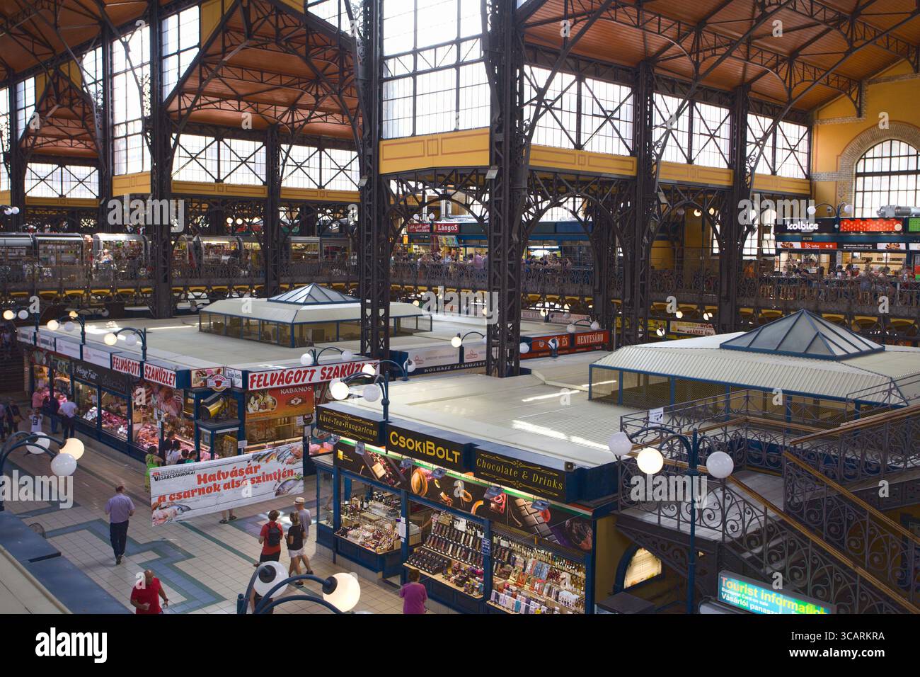 Ungheria, Budapest, mercato centrale, cibo, commercio, Foto Stock