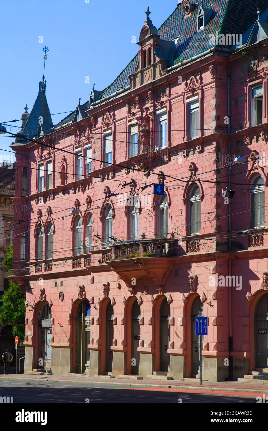 Ungheria, Szeged, architettura art nouveau, Foto Stock
