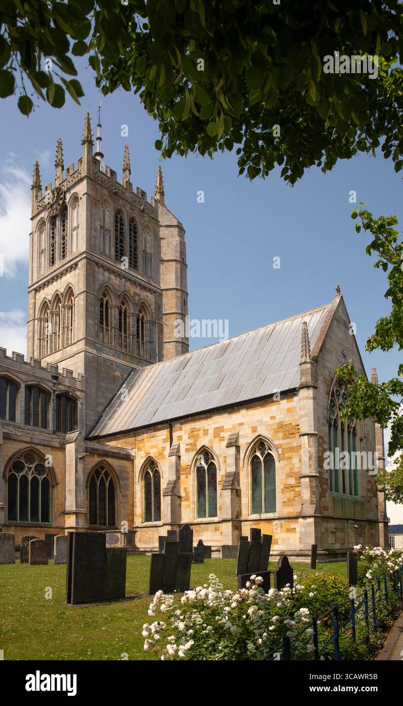 Leicestershire; Melton Mowbray; Burton Road; St Mary’s Parish Church Foto Stock