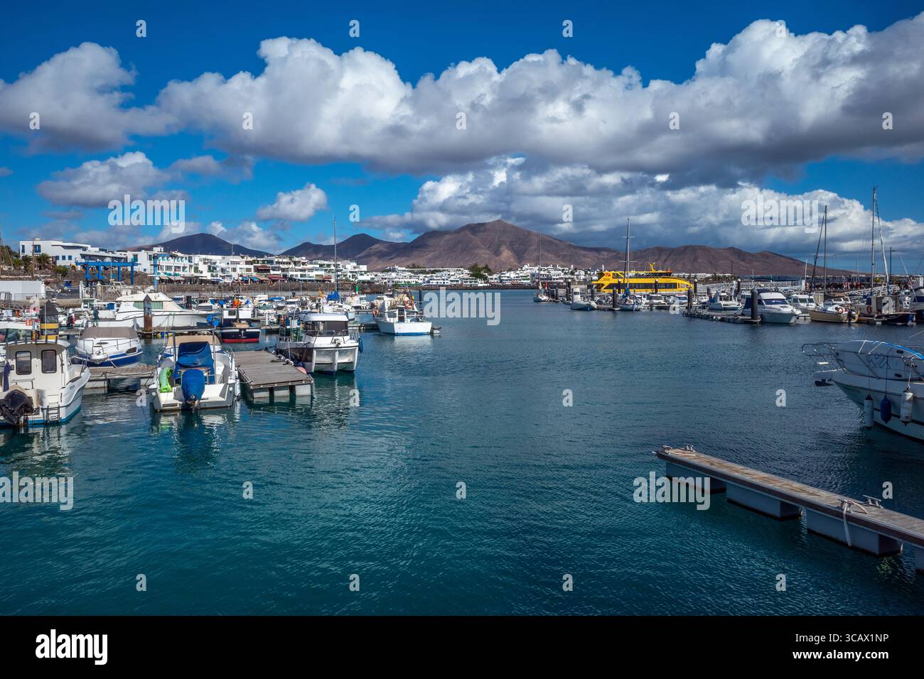 Lanzarote; Porto di Playa Blanca; Isole Canarie; Spagna Foto Stock