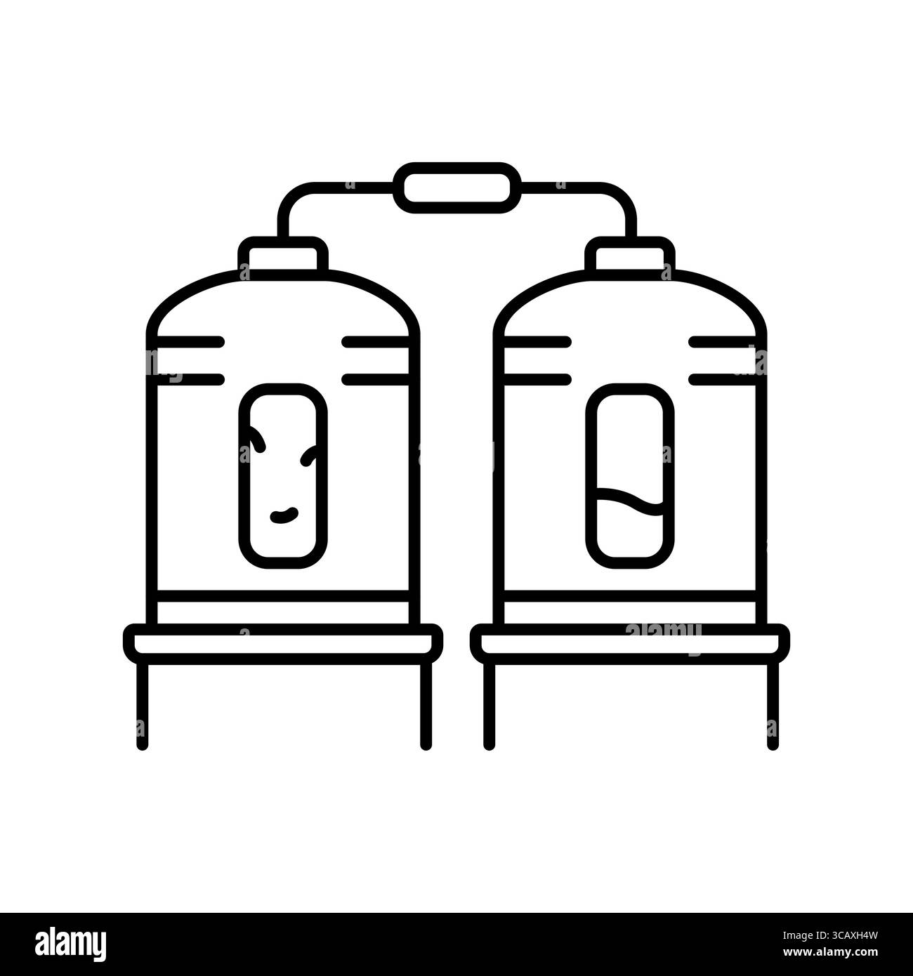 icona della linea nera di raffinazione delle olive. Elemento isolato vettoriale. Traccia modificabile. Illustrazione Vettoriale