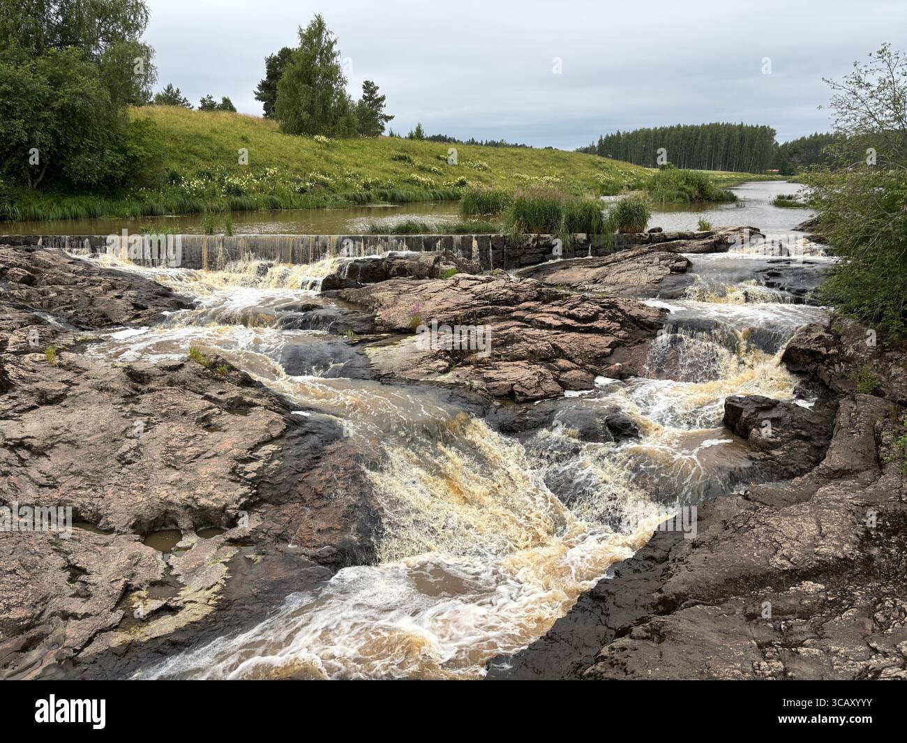 Rapide di Nautelankoski a Turku, Finlandia. Foto Stock