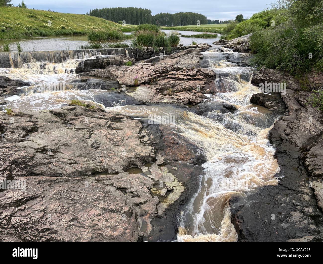 Rapide di Nautelankoski a Turku, Finlandia. Foto Stock