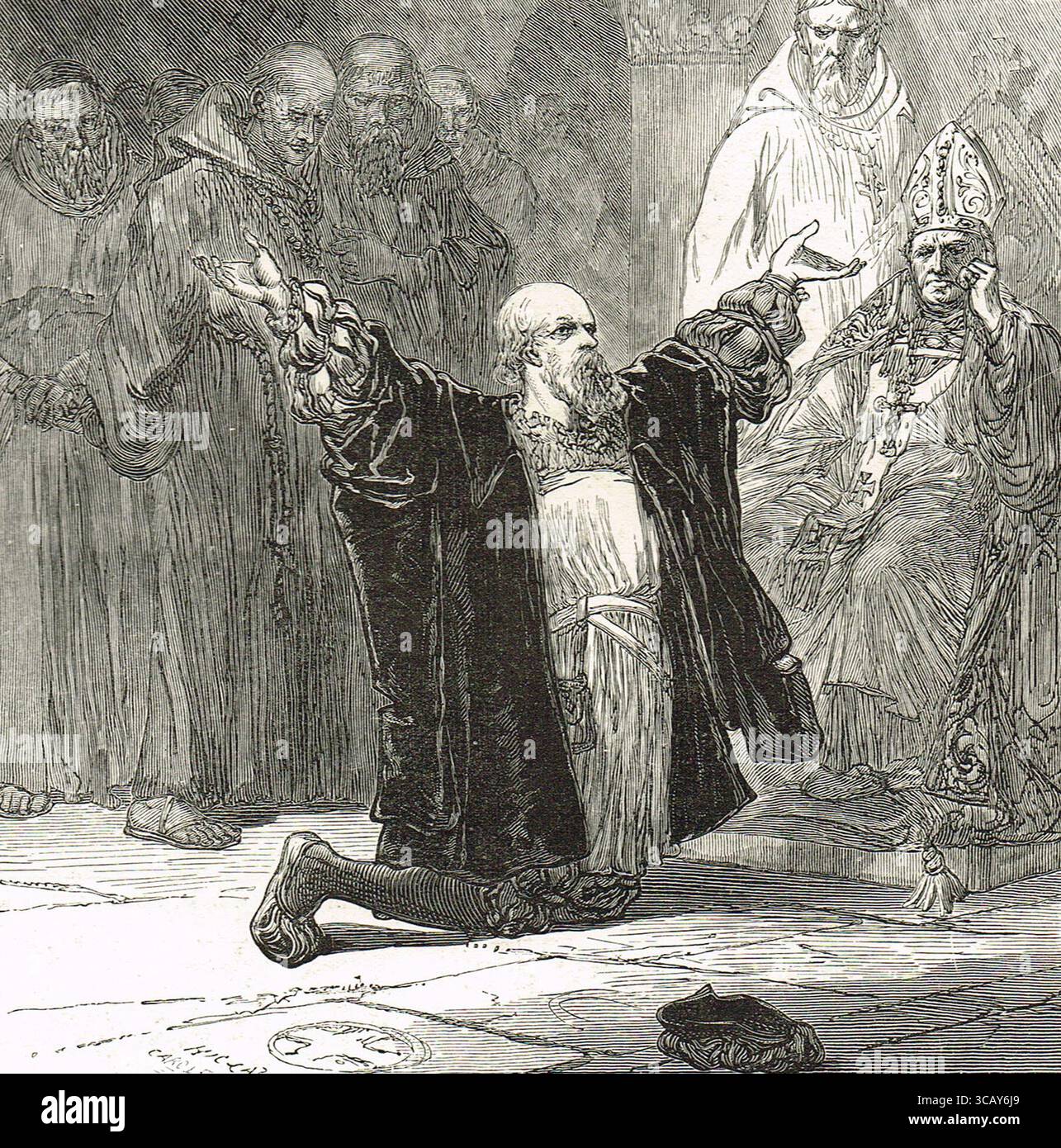 Lord Cobham prima dei vescovi, 1413 Foto Stock