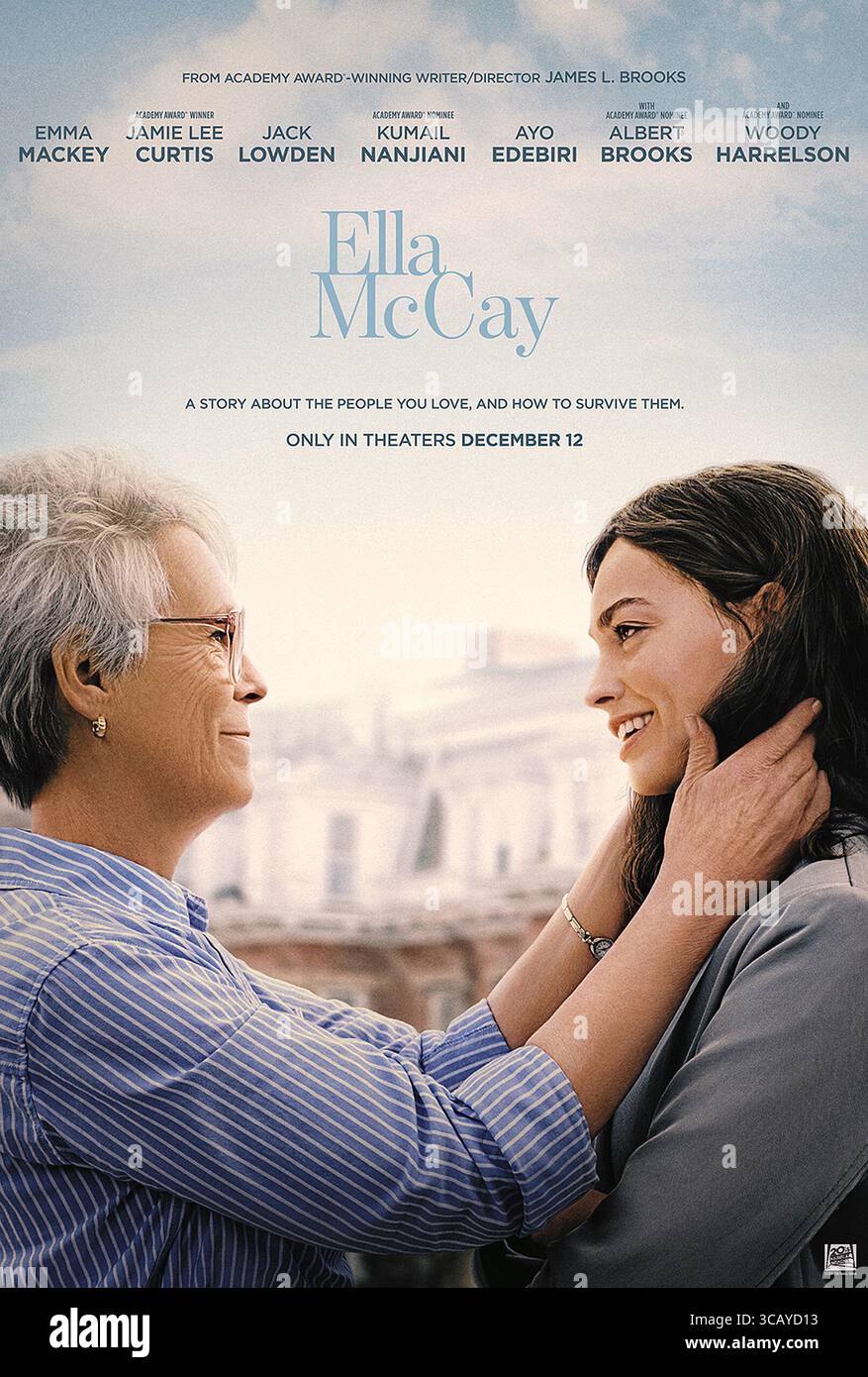 Ella McCay Jamie Lee Curtis ed Emma Mackey Foto Stock