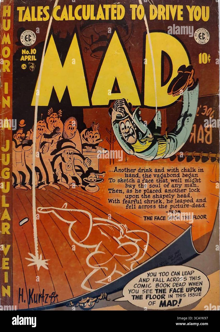 1954 Mad Magazine aprile numero 10 copertina, illustrazione di Harvey Kurtzman Foto Stock