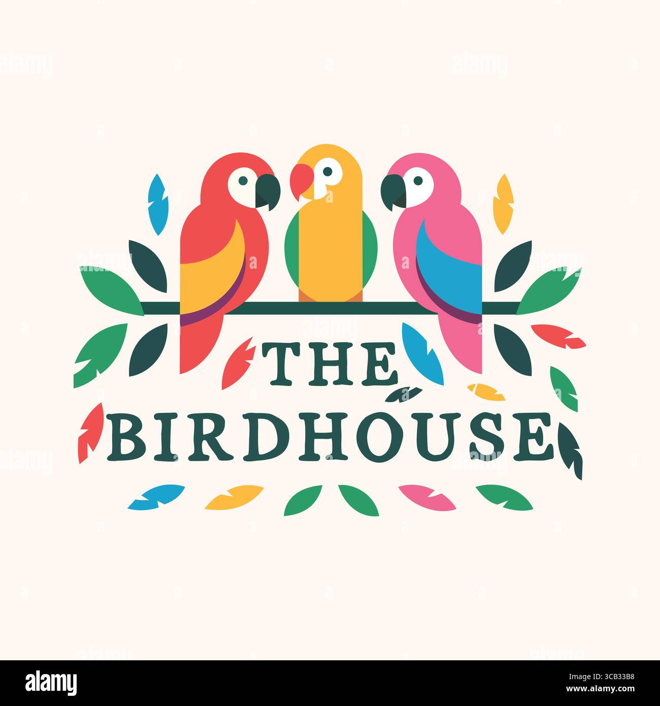"Vibrant Birdhouse Logo" Illustrazione Vettoriale