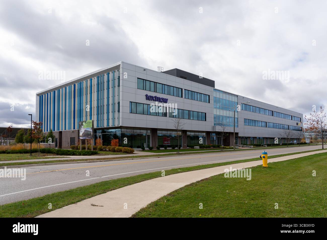 Edificio della sede centrale di TextNow a Waterloo, Ontario, Canada, il 28 ottobre 2023 Foto Stock